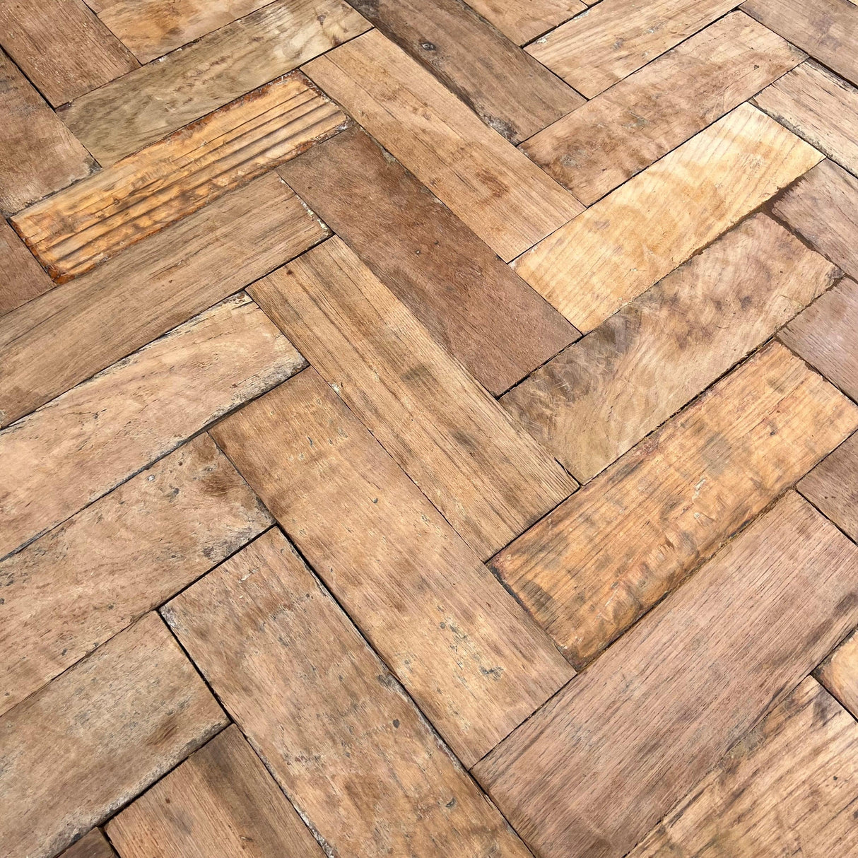 Reclaimed Hardwood Parquet Flooring - (Uncleaned) - Reclaimed Brick Company