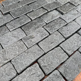 Black Tumbled Granite Cobble Setts - 200mm x 100mm - Per SQM