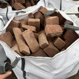 Tumbled Cheshire Red Sandstone Walling in Bulk Bags