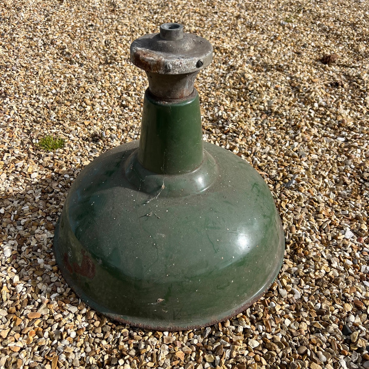 Vintage Green Enamel Industrial Pendants Lamp - 16”