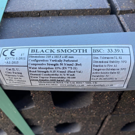 65mm Engineering Blue Brick - Packs of 416 - Reclaimed Brick Company