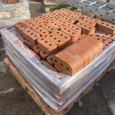 65mm Engineering Red Double Bullnose Bricks - Per Brick - Reclaimed Brick Company