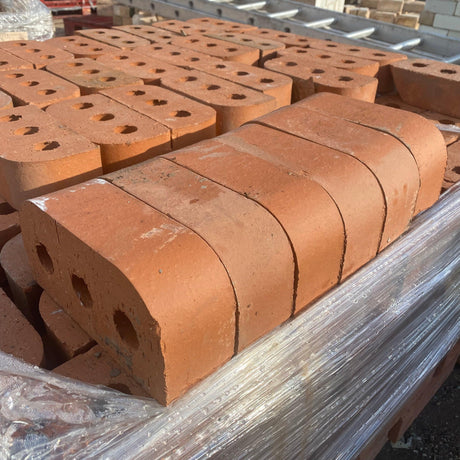 65mm Engineering Red Double Bullnose Bricks - Per Brick - Reclaimed Brick Company