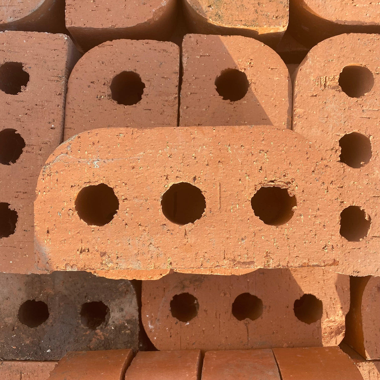 65mm Engineering Red Double Bullnose Bricks - Per Brick - Reclaimed Brick Company