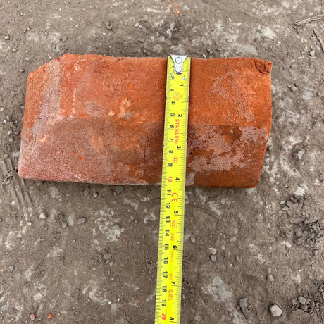 65mm Handmade Plinth External Return (Left Hand) Brick PL7.1 - Reclaimed Brick Company