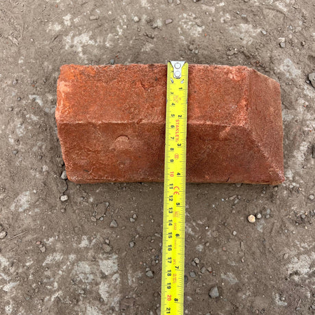 65mm Handmade Plinth External Return (Right Hand) Brick PL7.2 - Reclaimed Brick Company