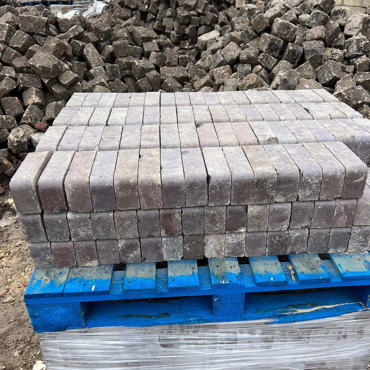 Blue Double Cant Coping Brick - Reclaimed Brick Company