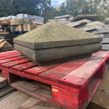 Reclaimed Stone Pillar Caps - Set of 2
