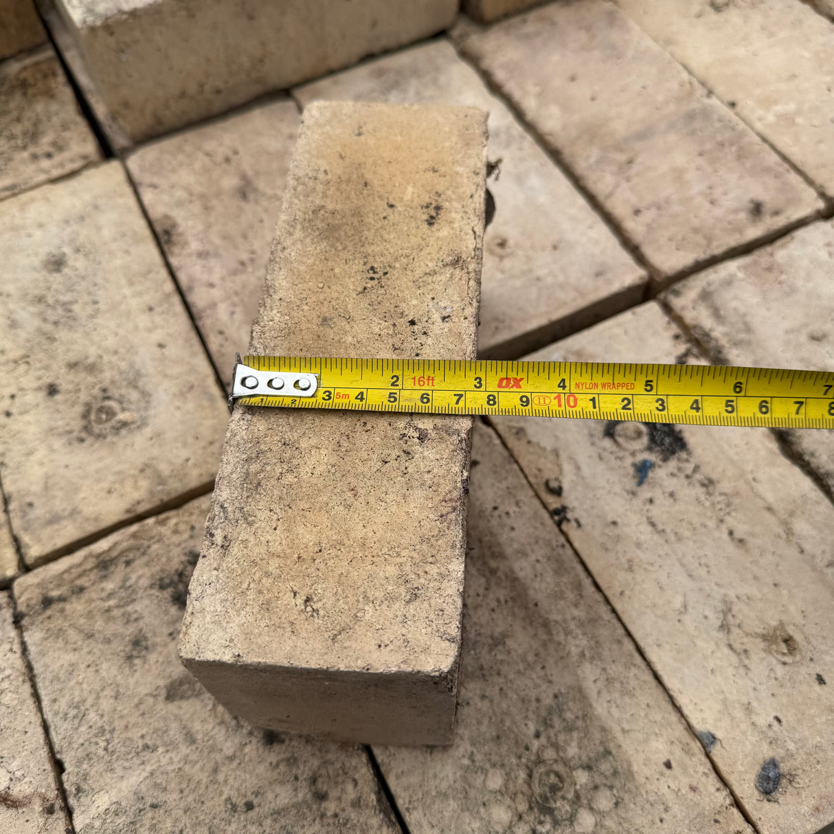 Reclaimed 73mm Yellow Pressed Bricks - Job Lot of 98