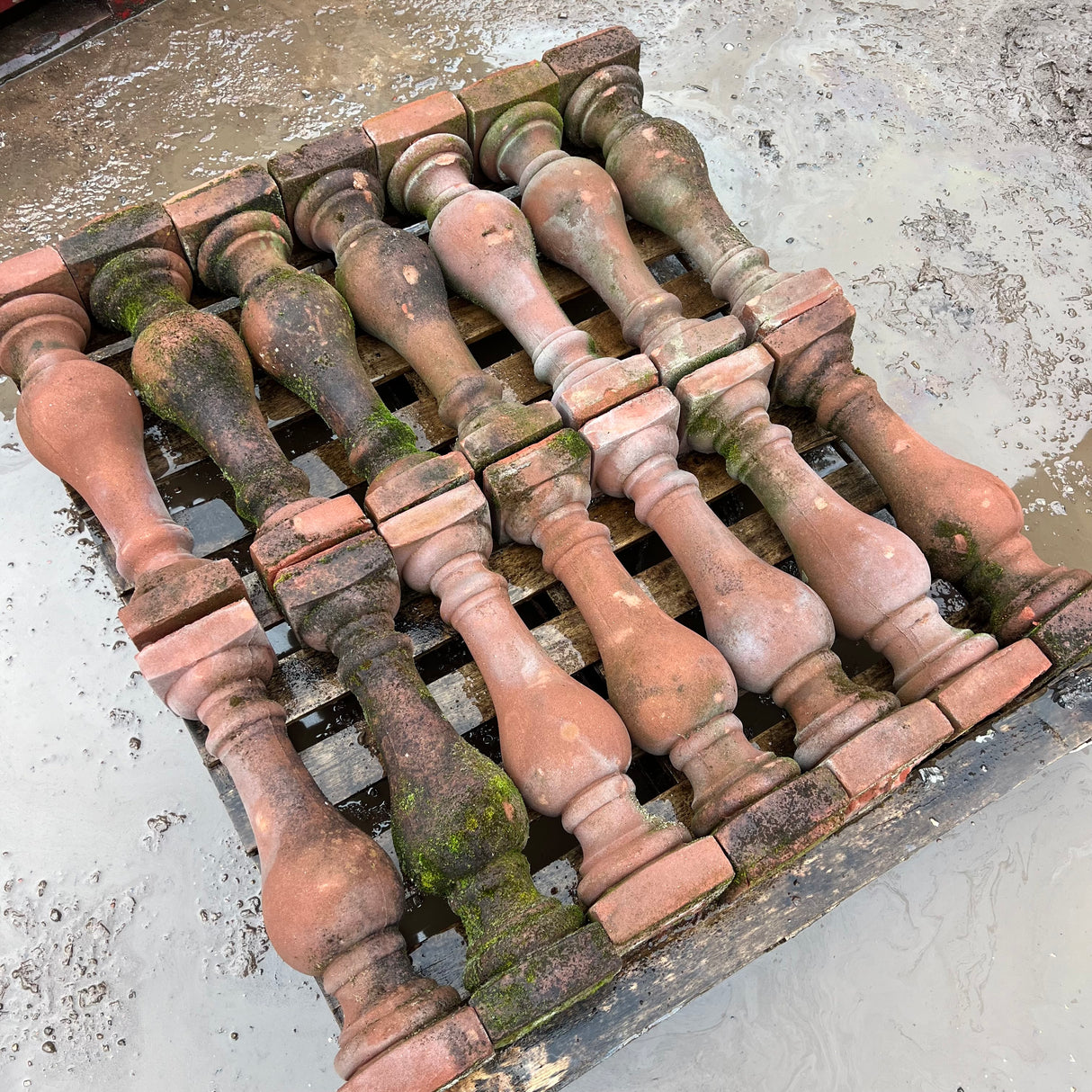 Reclaimed Red Column Pedestals - Job Lot