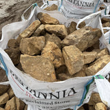 Reclaimed Cream Limestone Walling Stone - Per Bag