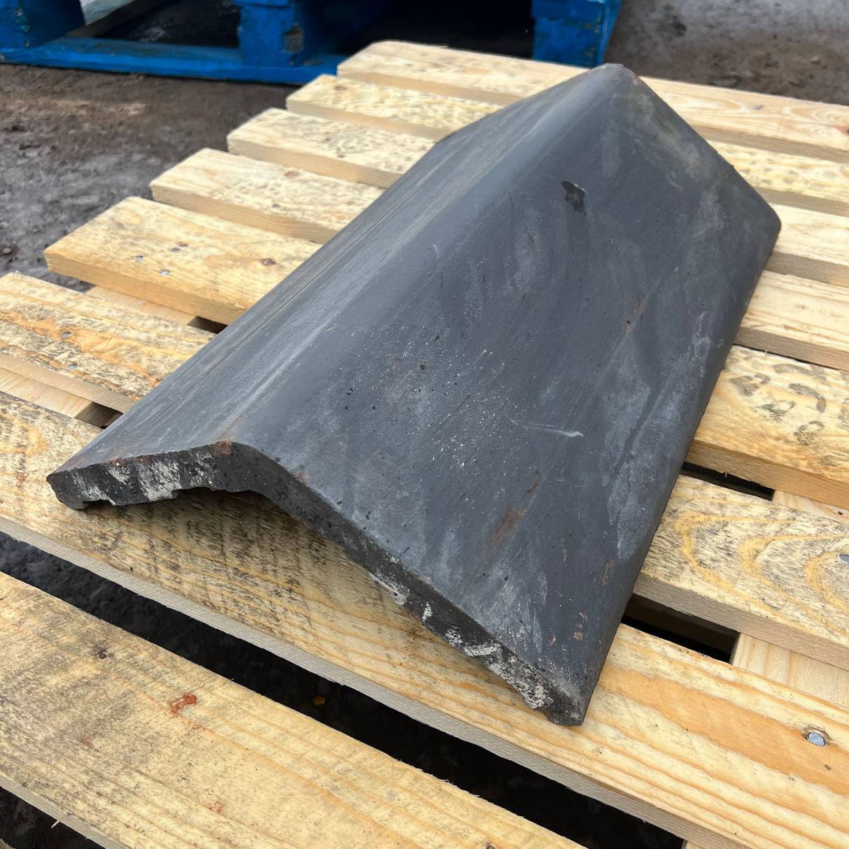 New 18" Blue Concrete Roof Ridge Tile - 120 Degrees