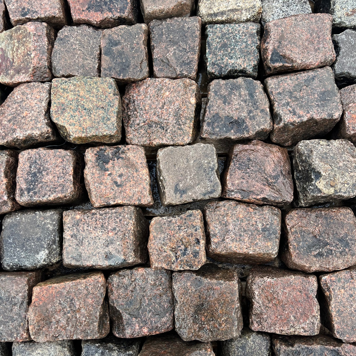 Reclaimed Mixed Square Granite Stone Cobble Setts - Per Bag