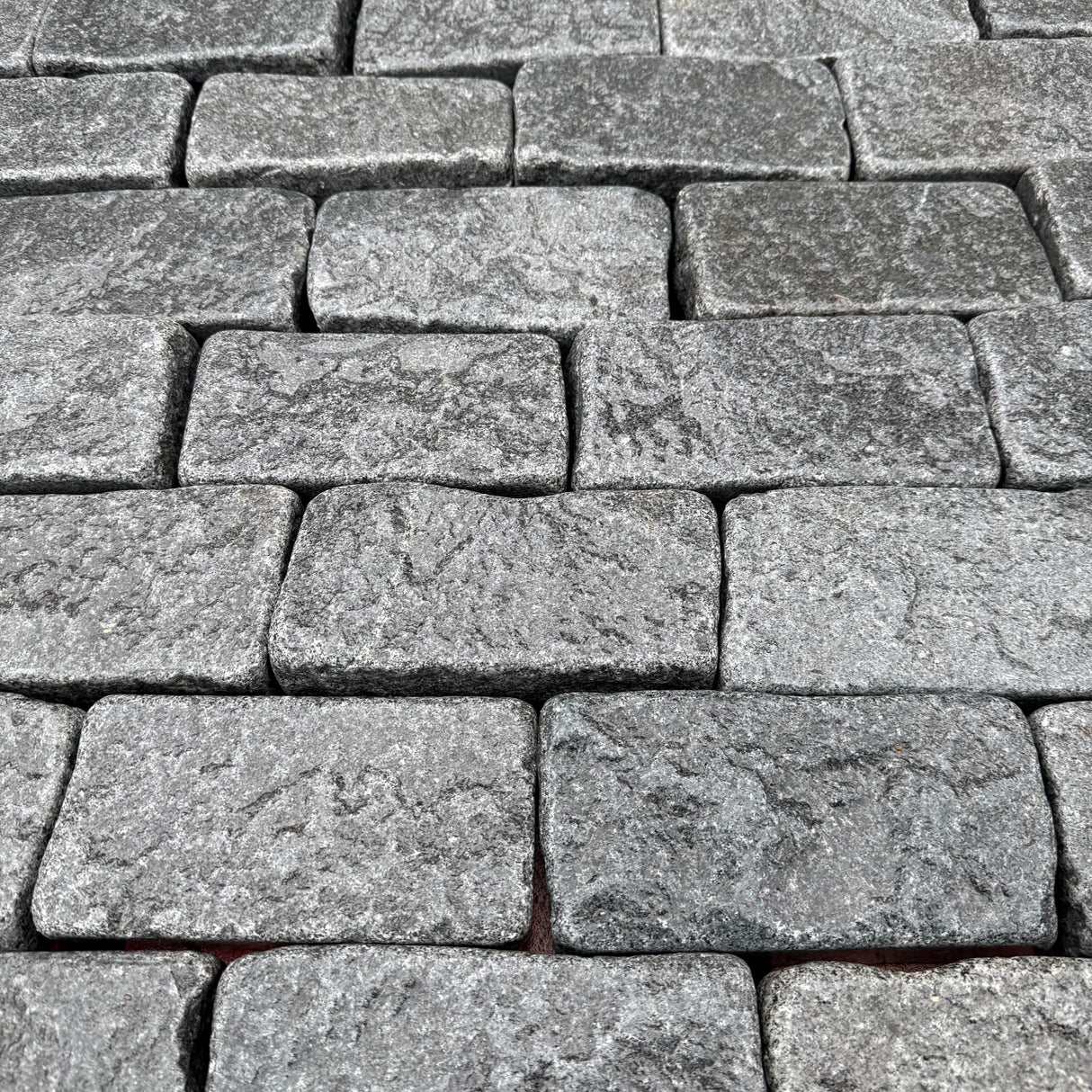 Black Tumbled Granite Cobble Setts - 200mm x 100mm - Per SQM