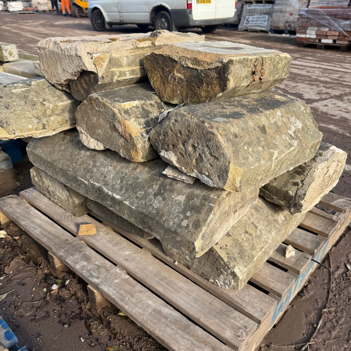 Reclaimed Chamfered Stone Wall Coping - Job Lot