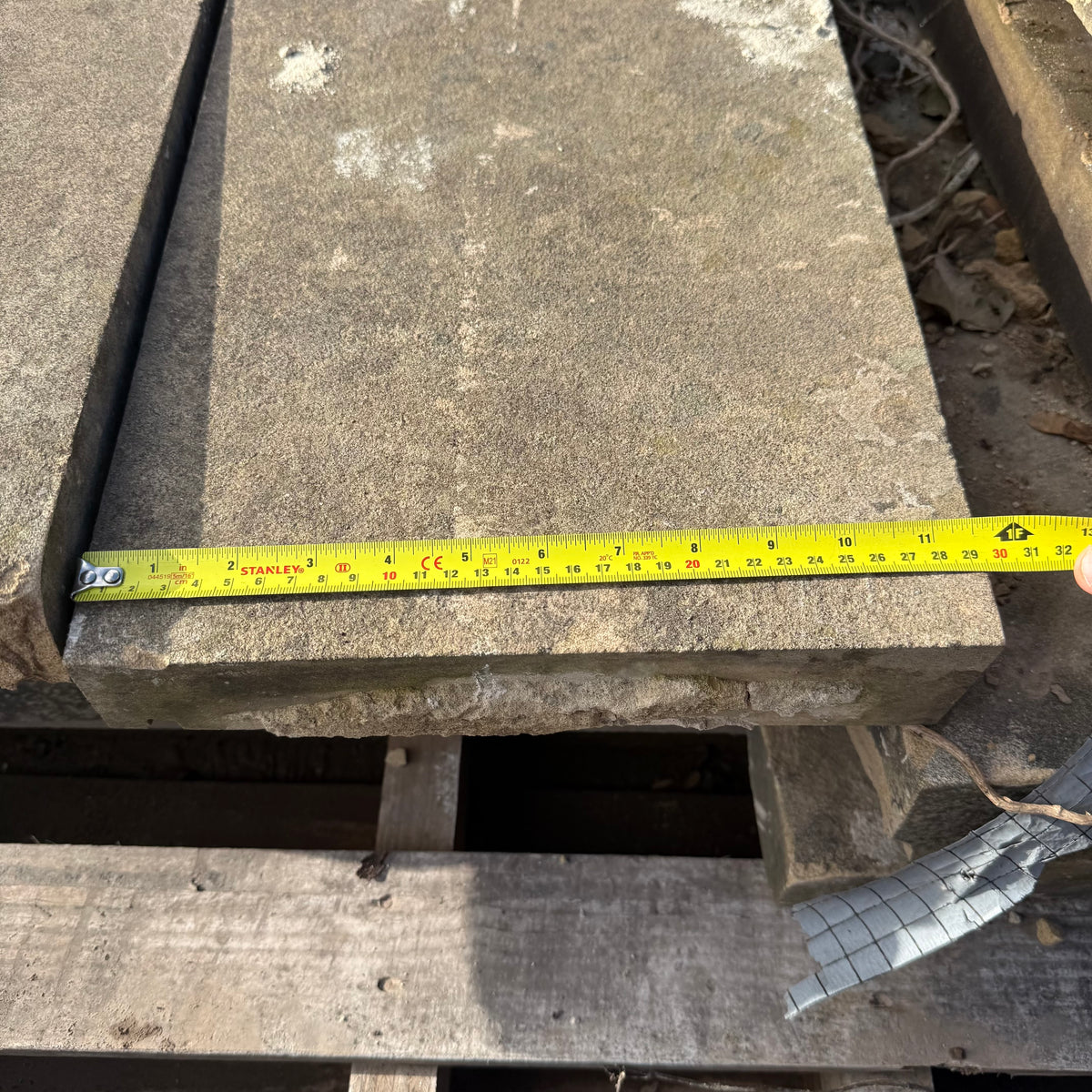 Reclaimed One Weathered Stone Wall Coping - Job Lot