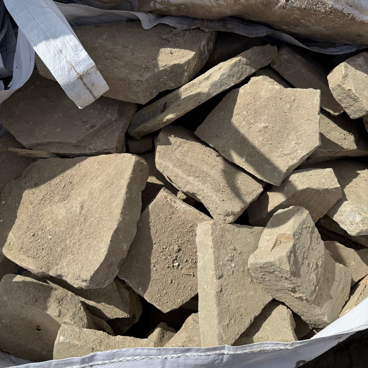 Reclaimed Flat Yorkshire Drystone Walling - Per Bag