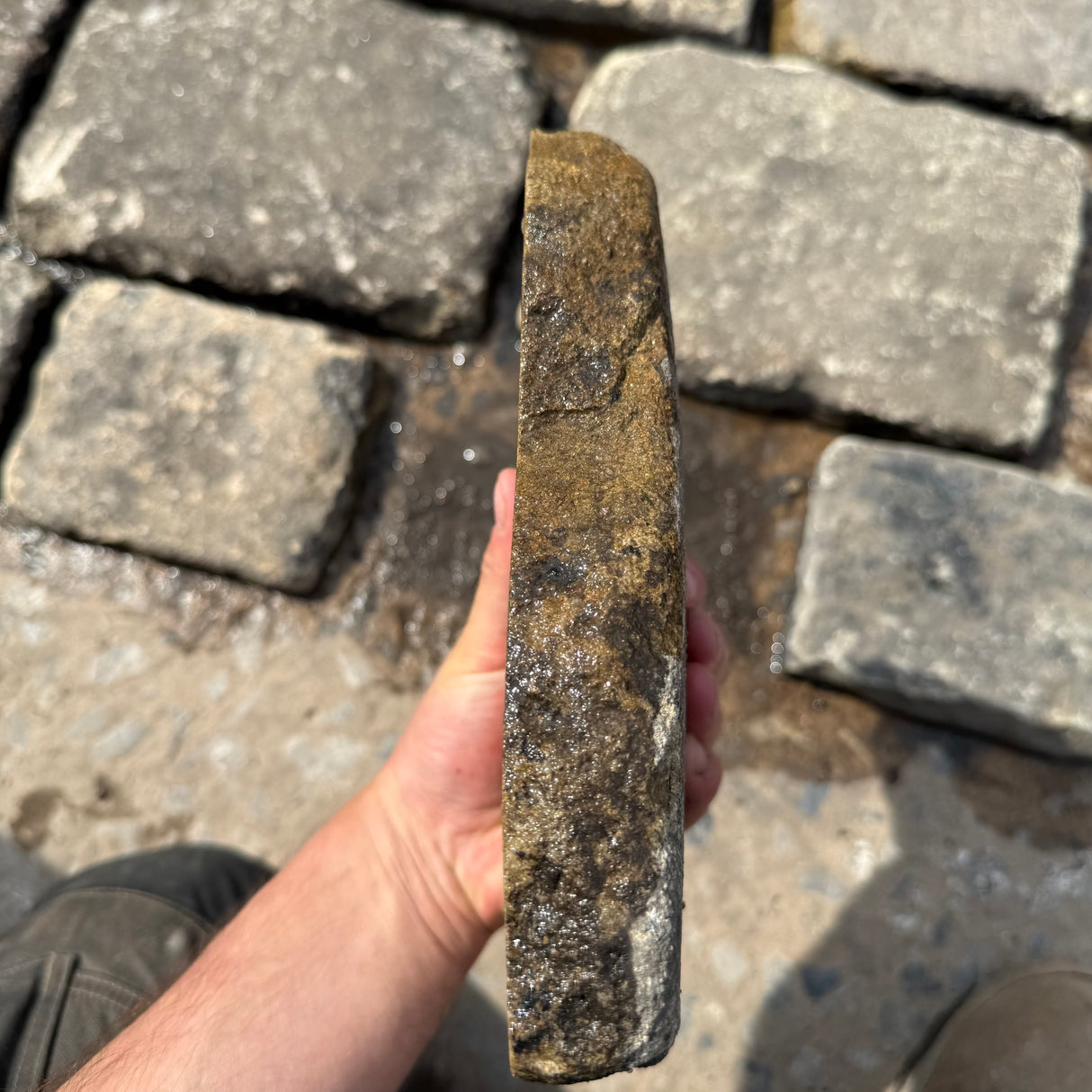 Reclaimed Gritstone Cobble Tops - Per SQM