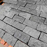 Black Tumbled Granite Cobble Setts - 200mm x 100mm - Per SQM
