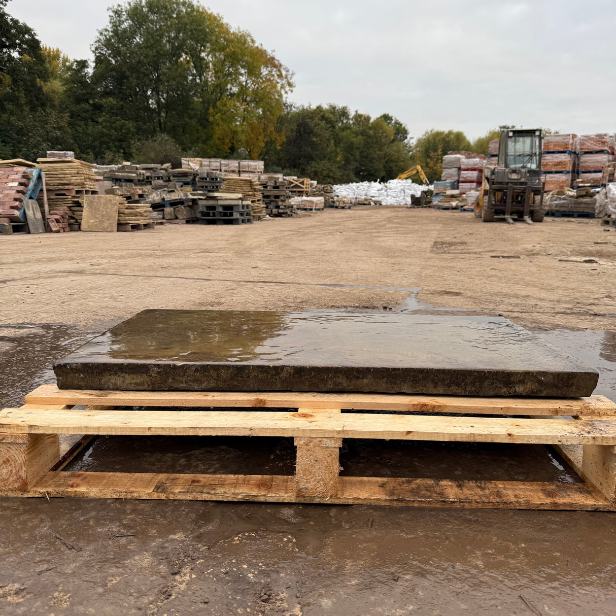 Reclaimed Yorkshire Stone Fireplace Hearth - 120cm x 60cm