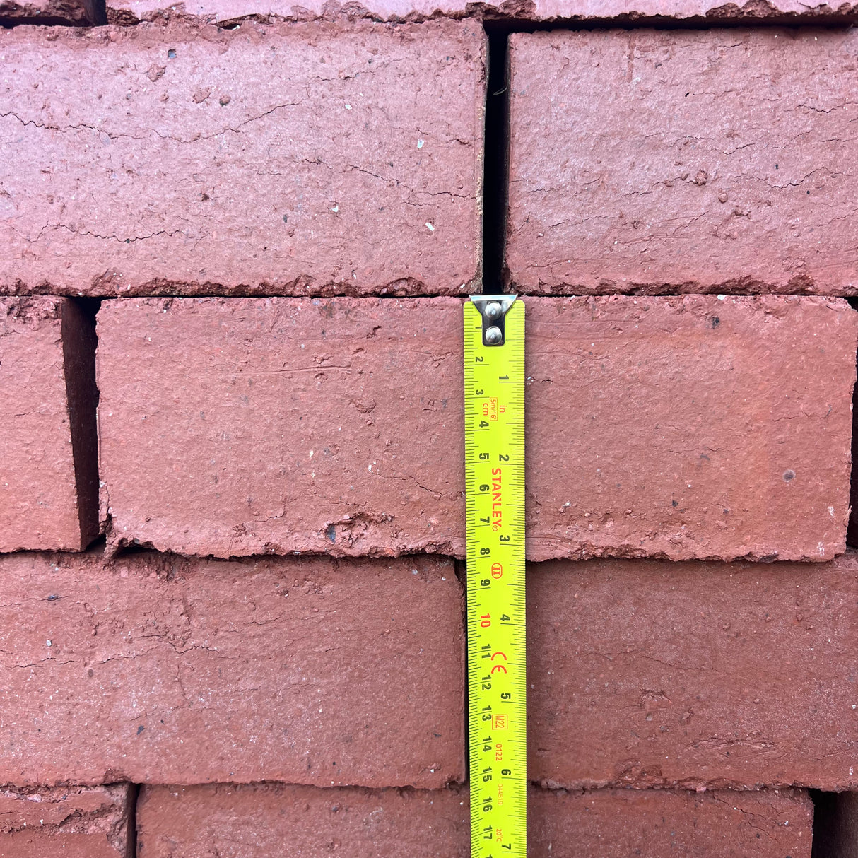 80mm Victorian Red Imperial Pressed Facing Brick - Reclaimed Brick Company