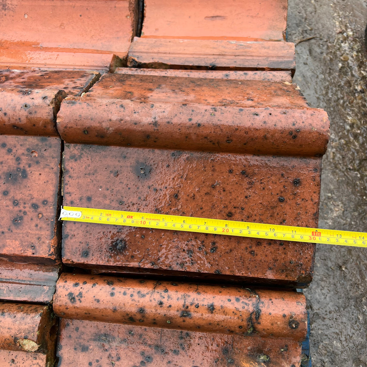 Reclaimed Terracotta Red Wall Coping - Job Lot