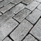 Black Tumbled Granite Cobble Setts - 200mm x 100mm - Per SQM
