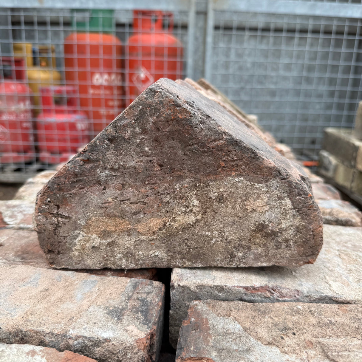 Reclaimed Handmade Triangle Coping Bricks - Job Lot of 72