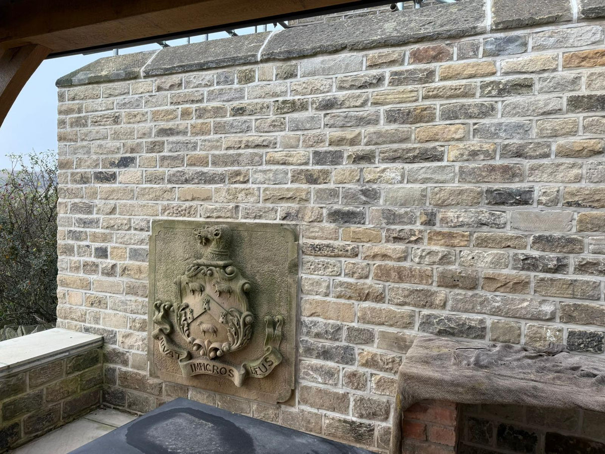 Reclaimed Punch Face Building Stone - 6” Backed Off