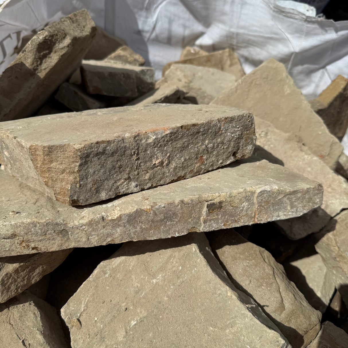 Reclaimed Flat Yorkshire Drystone Walling - Per Bag