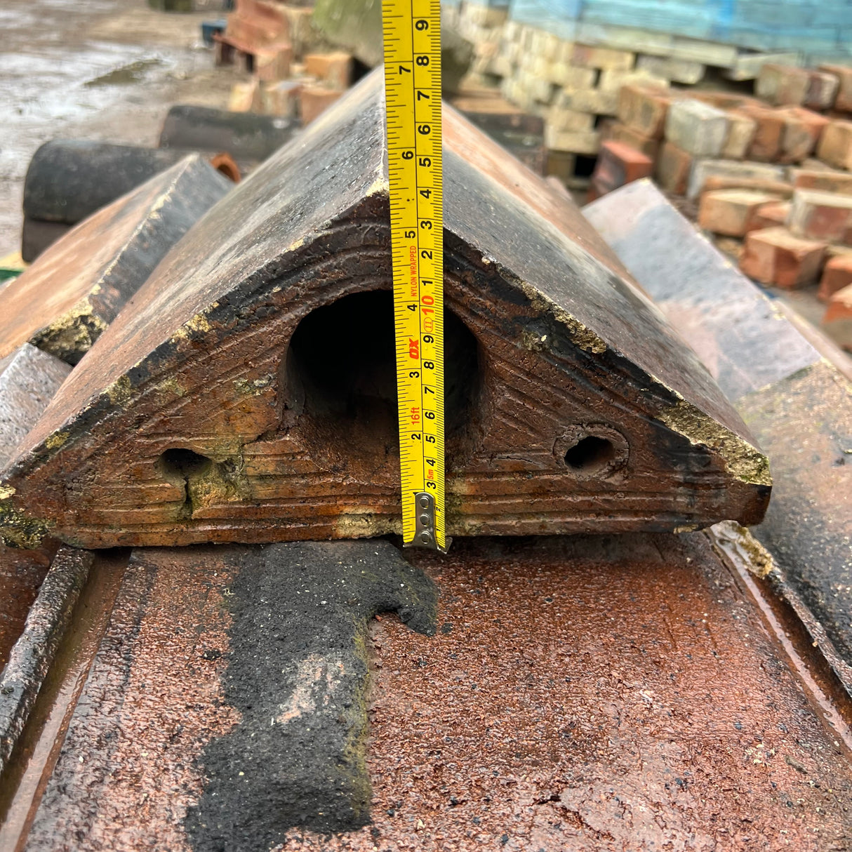 Reclaimed Brown Glazed Wall Coping - Job Lot