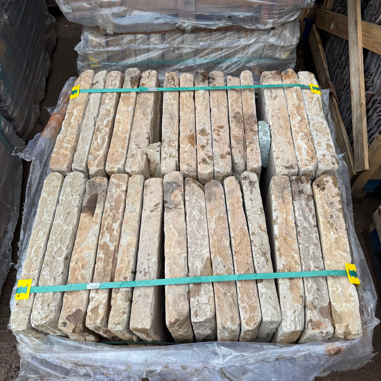 Aged Sandstone Wall Coping