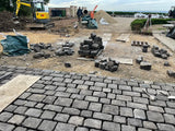 Reclaimed Grit Stone Cobble Driveway in Cotswolds