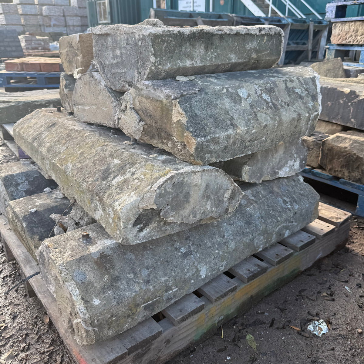 Reclaimed Chamfered Stone Wall Coping - Job Lot