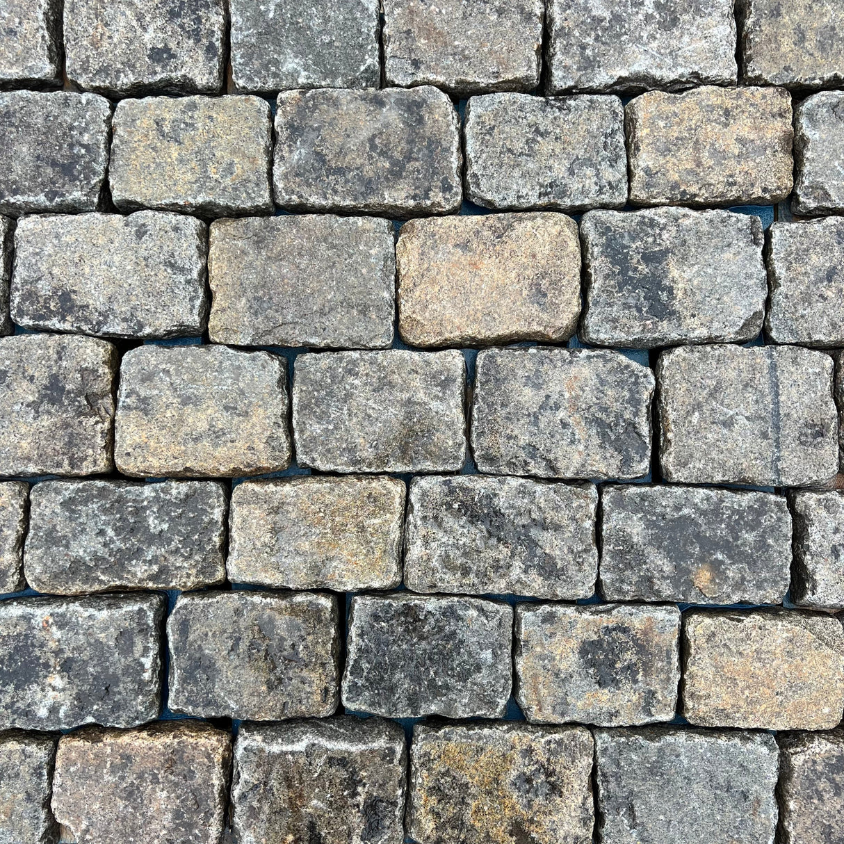 Reclaimed Mixed Granite Cobble Tops - Per SQM