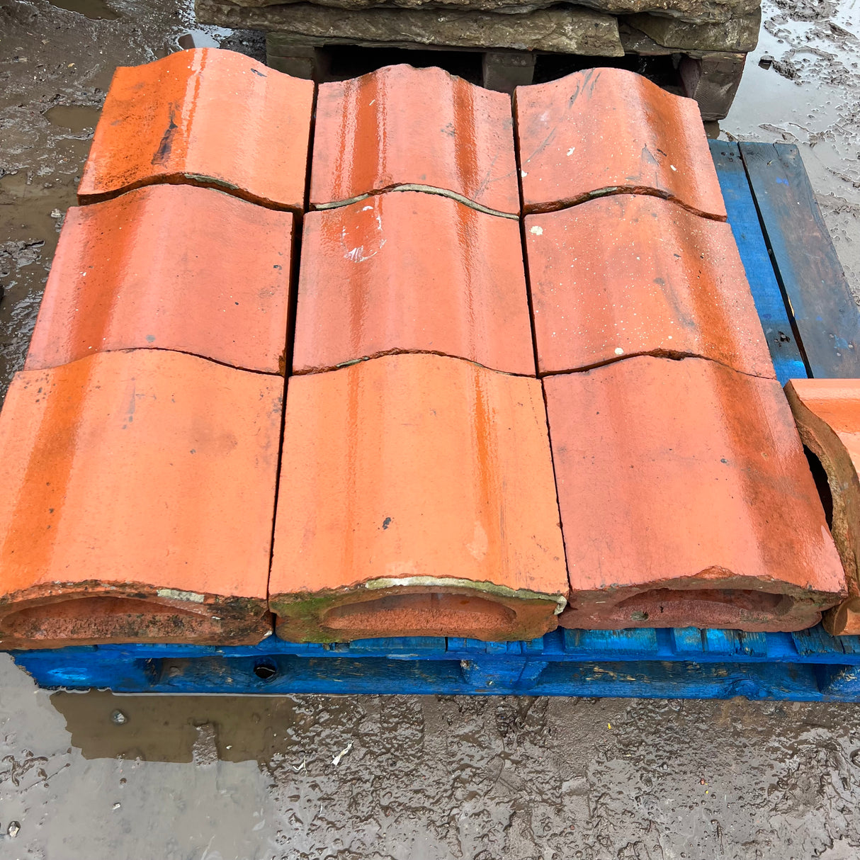 Reclaimed Terracotta Red Wall Coping - Job Lot