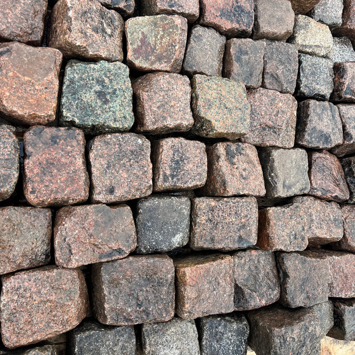 Reclaimed Mixed Square Granite Stone Cobble Setts - Per Bag