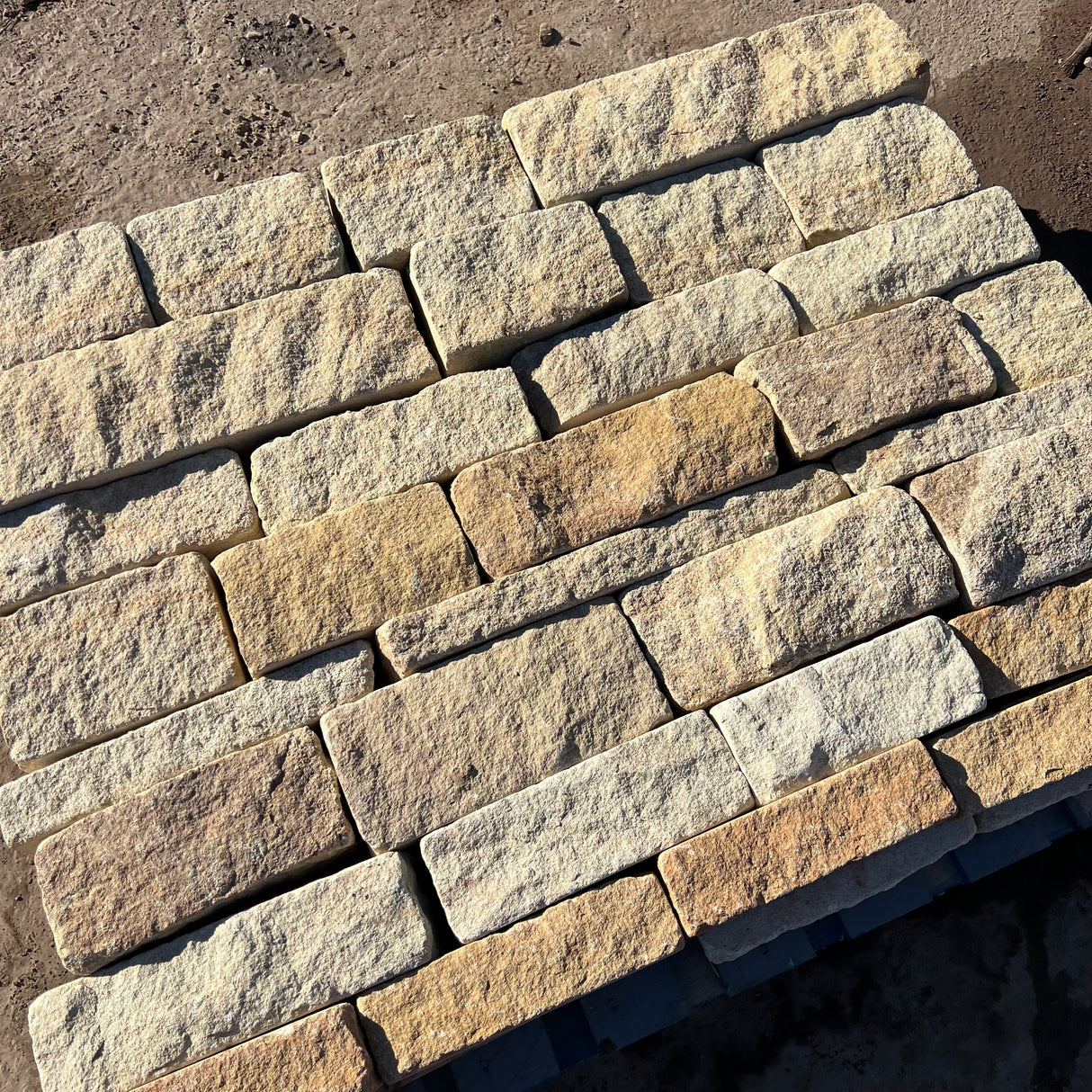 Tumbled Random Buff Sandstone Walling in Bulk Bags