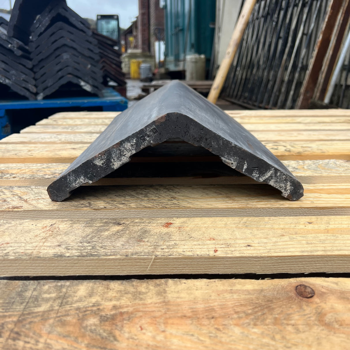 New 18" Blue Concrete Roof Ridge Tile - 120 Degrees