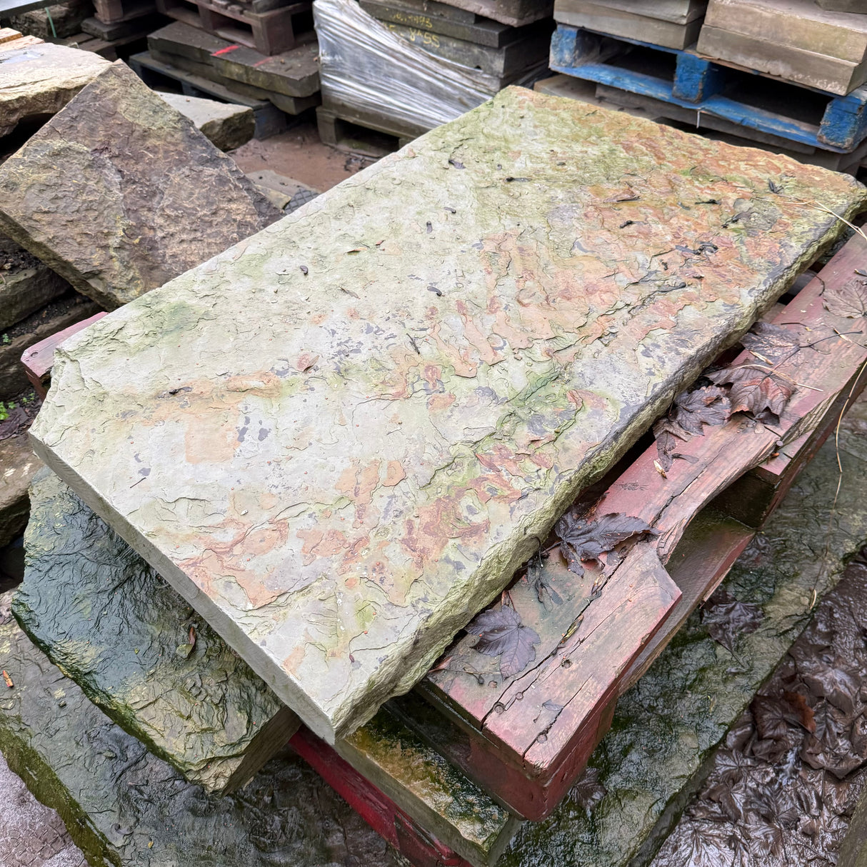 Reclaimed Riven Stone Hearth Slab