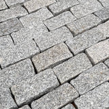 Silver Tumbled Granite Cobble Setts - 200mm x 100mm - Per SQM