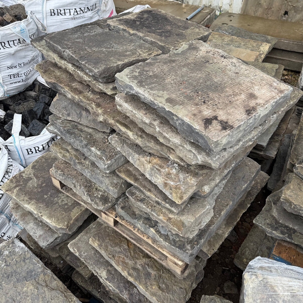 Reclaimed Yorkstone Mill Flag Paving - Per SQM