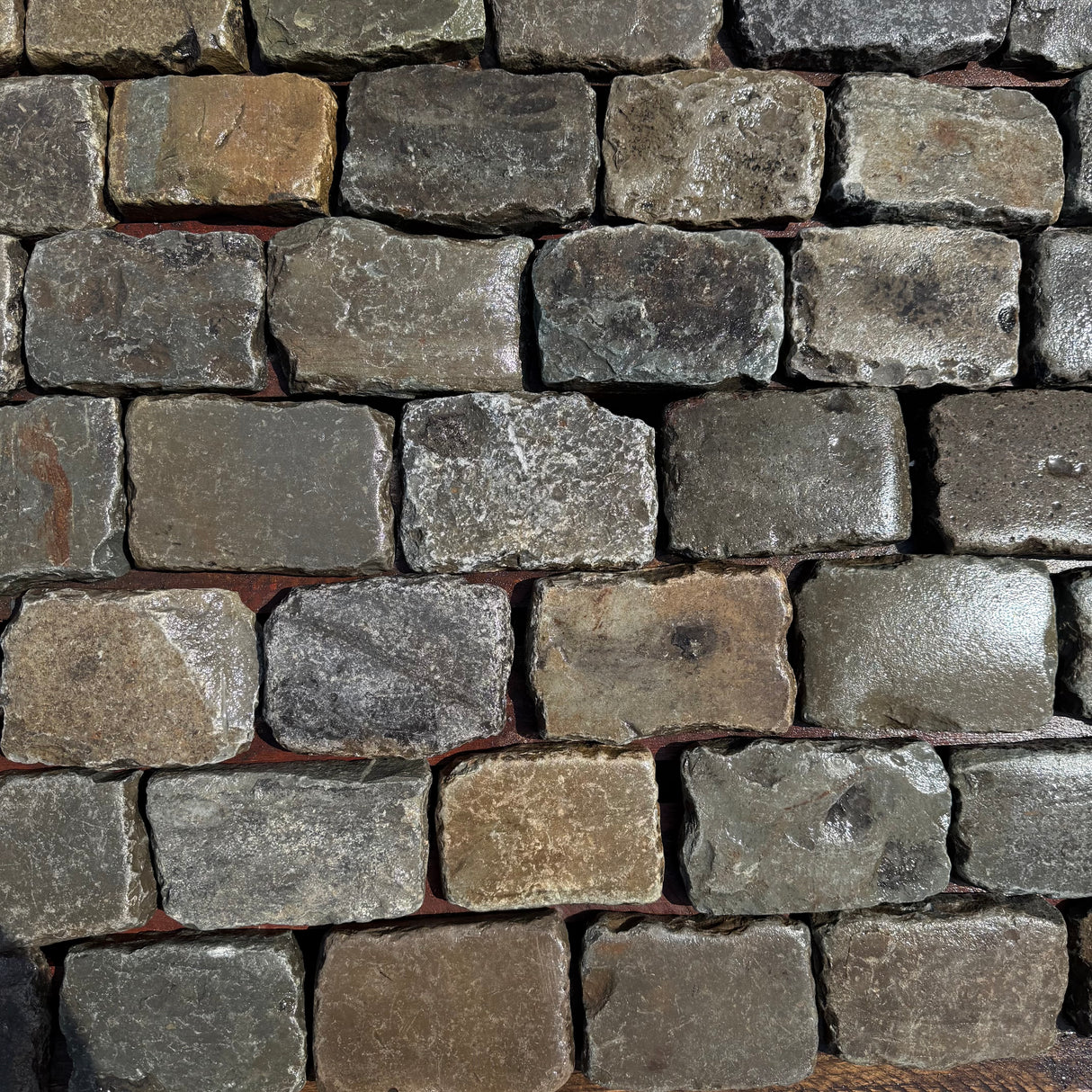 Reclaimed Sandstone Cobble Tops - Per SQM