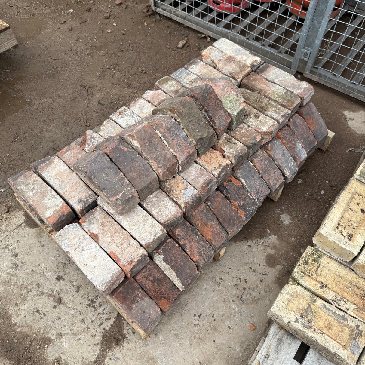 Reclaimed Handmade Triangle Coping Bricks - Job Lot of 72
