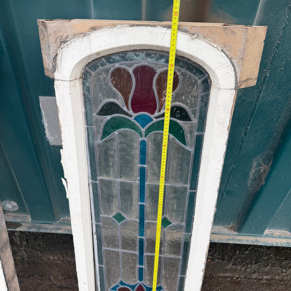 Reclaimed Stain Glass Windows - Pair