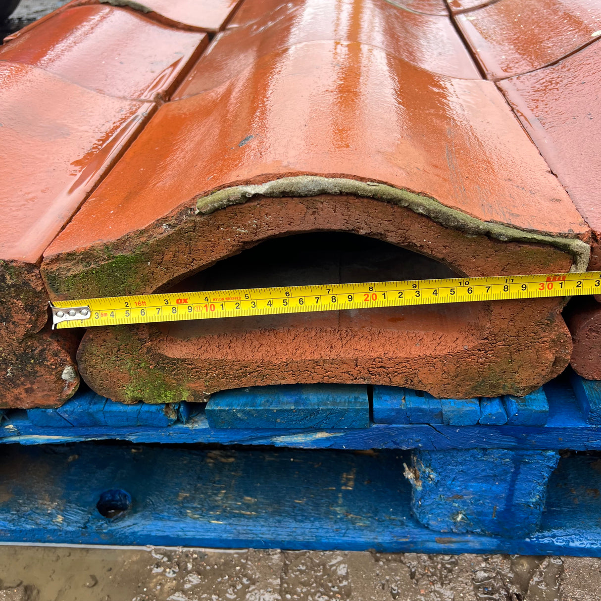 Reclaimed Terracotta Red Wall Coping - Job Lot