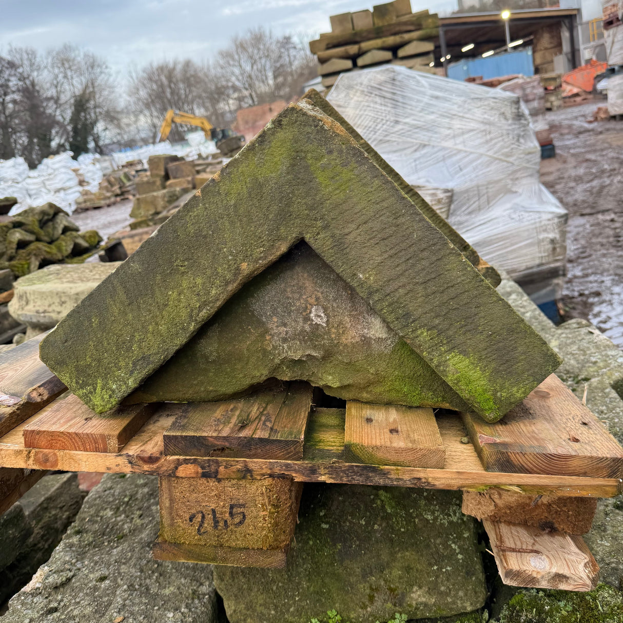 Reclaimed Stone Gable Triangle