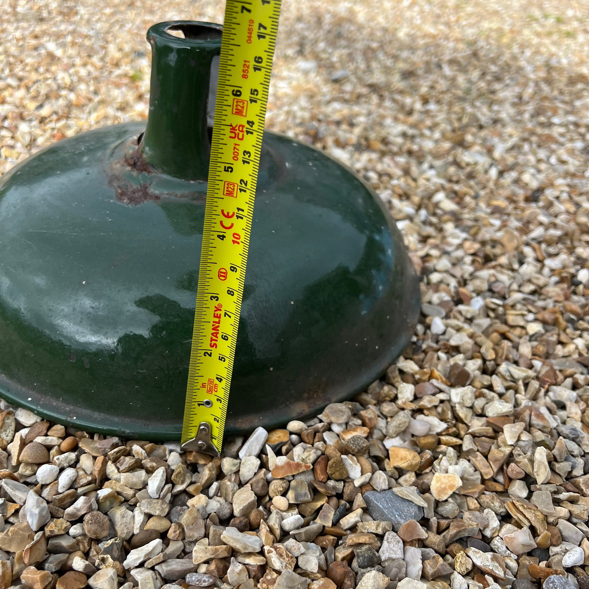 Vintage Green Enamel Industrial Pendants Lamp - 11”