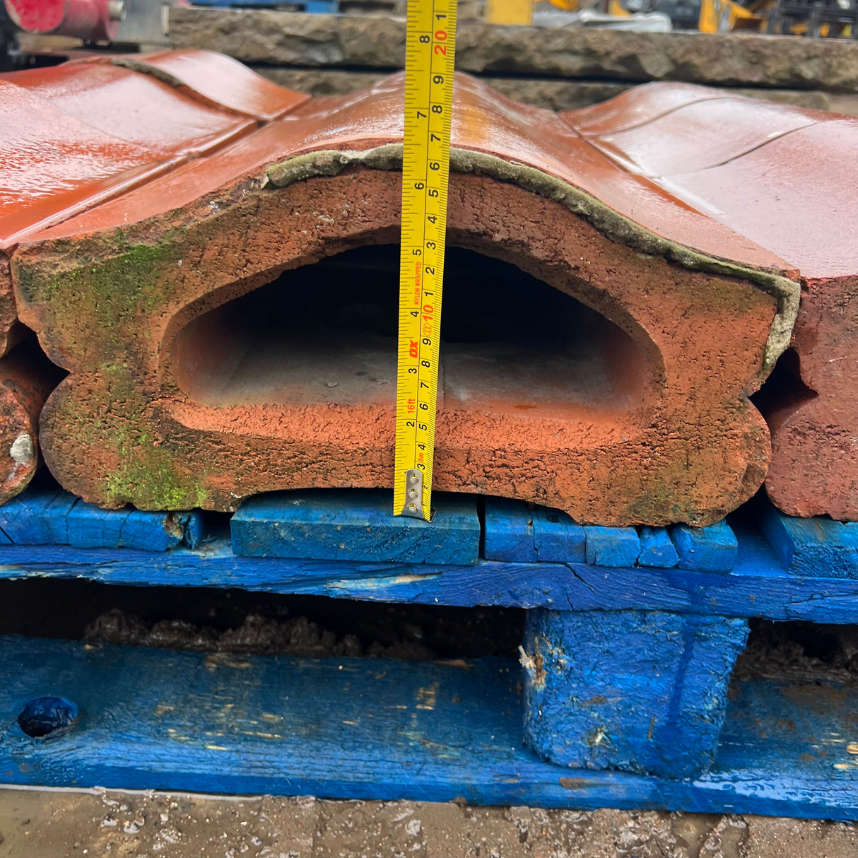 Reclaimed Terracotta Red Wall Coping - Job Lot