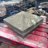 Reclaimed Stone Pillar Caps - Set of 2
